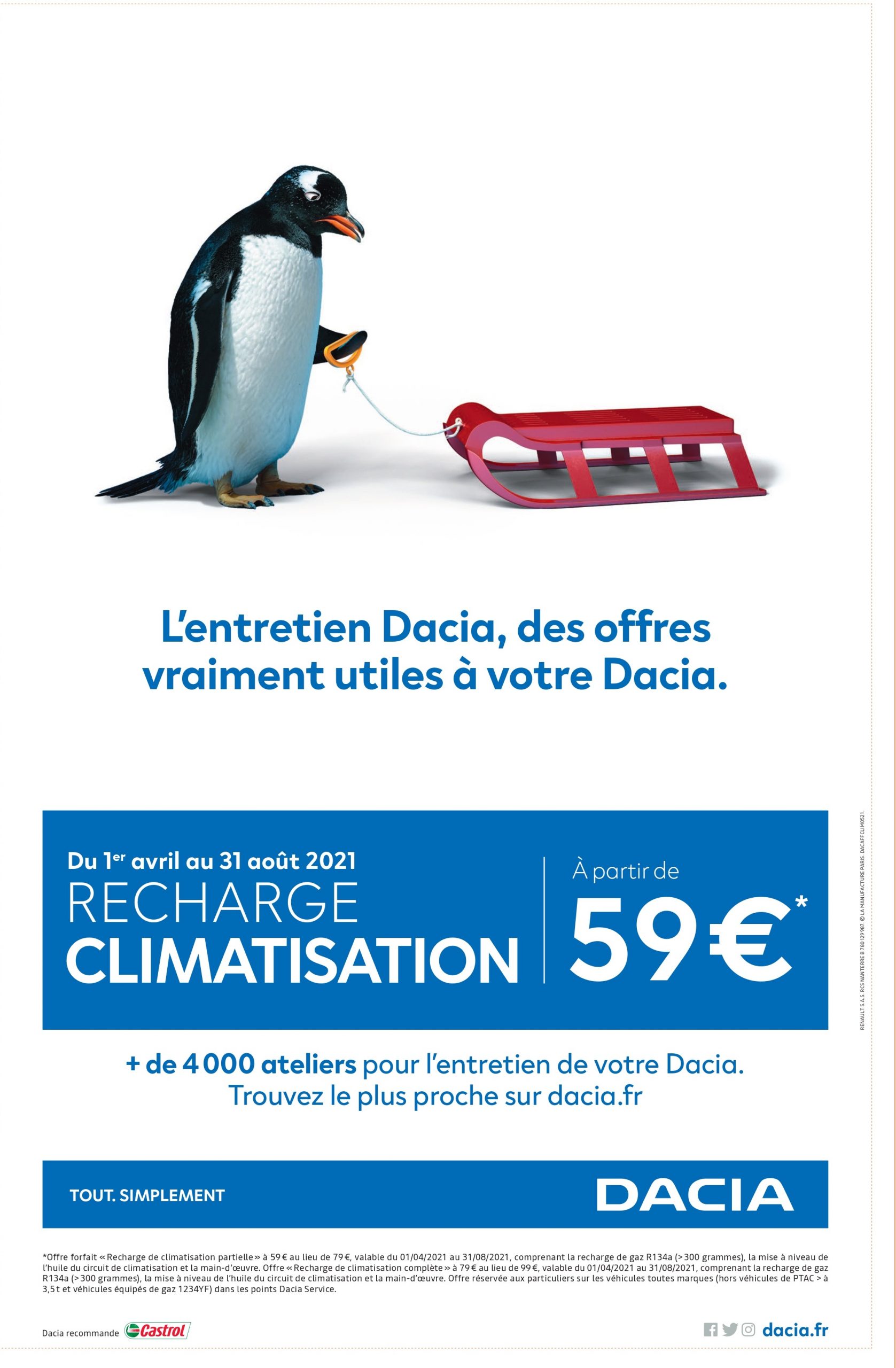 l'entretien Dacia recharge climatisation 59€ | Garage Daries Agent Renault et Dacia
